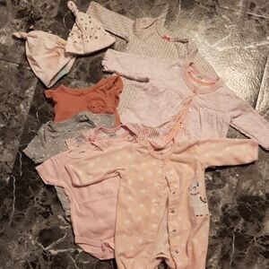 Lot Of 10 Baby Girl Clothes 0-3 Month